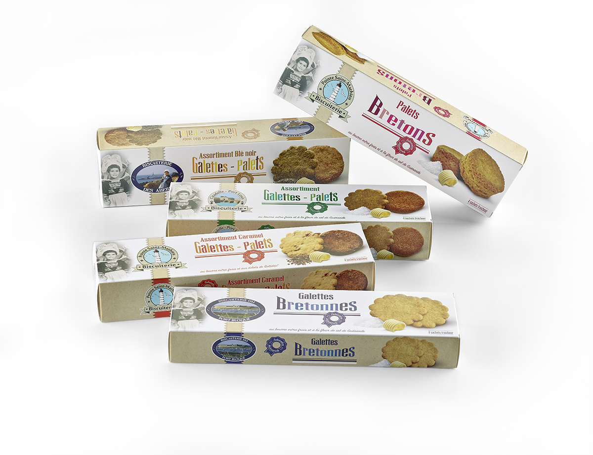 Etuis - Assortiments de biscuits bretons.